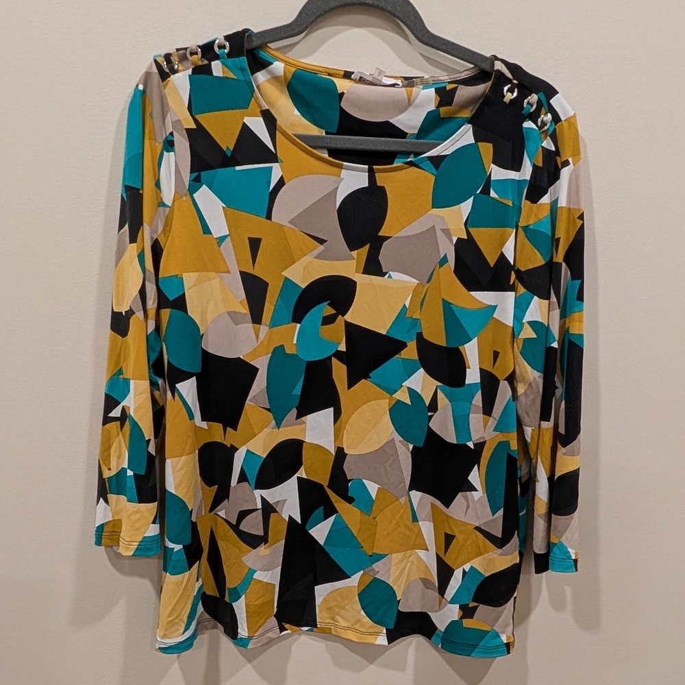 Calvin Klein Multicolor Geometric Blouse